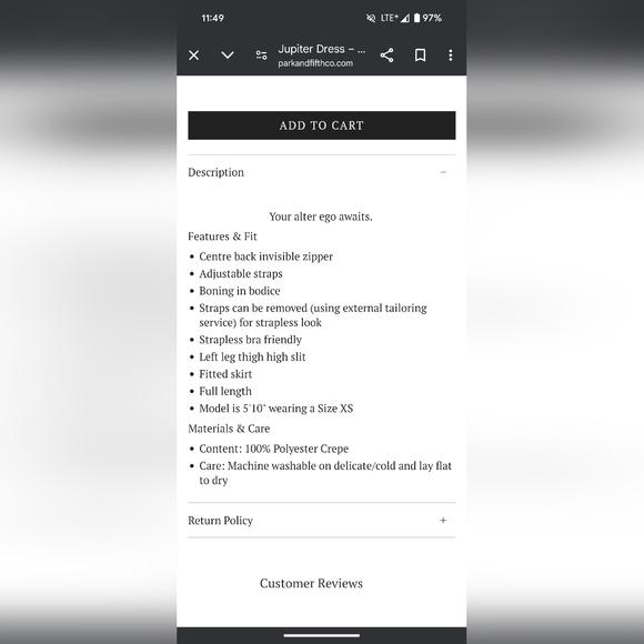 Park and Fifth Jupiter Dress SMALL hunter green - Picture 12 of 13